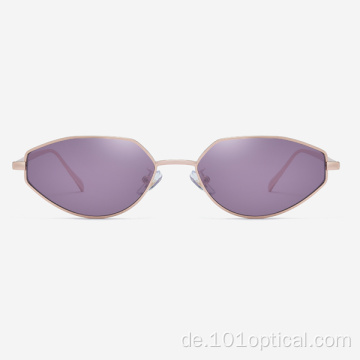 Eckige Roal Metall Damensonnenbrille